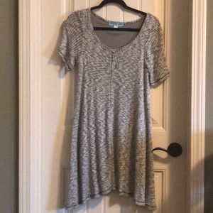 Gray sweater dress